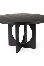 Liesl Round Dining Table in Black Wood