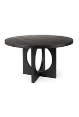 Liesl Round Dining Table in Black Wood