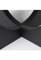 Liesl Round Dining Table in Black Wood