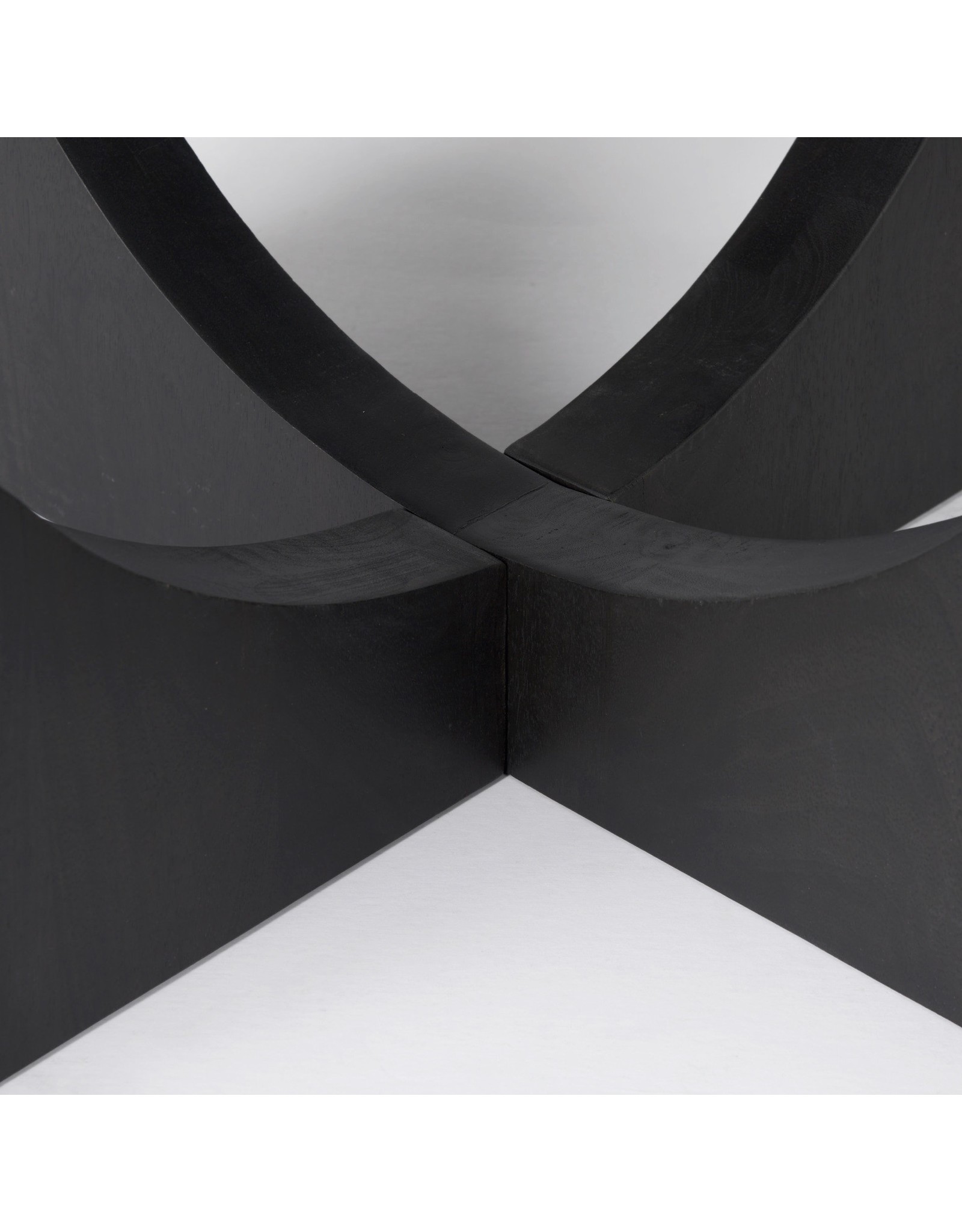 Liesl Round Dining Table in Black Wood