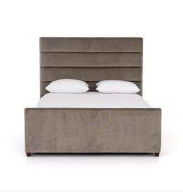 Daphne Bed in Sage Worn Velvet Queen