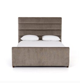 Daphne Bed in Sage Worn Velvet Queen