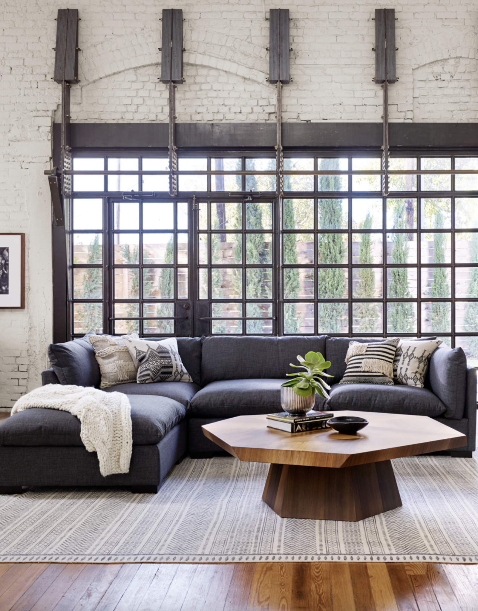 Westwood 3-Pc Sectional with Ottoman in Bennett Charcoal
