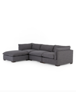 Westwood 3-Pc Sectional with Ottoman in Bennett Charcoal