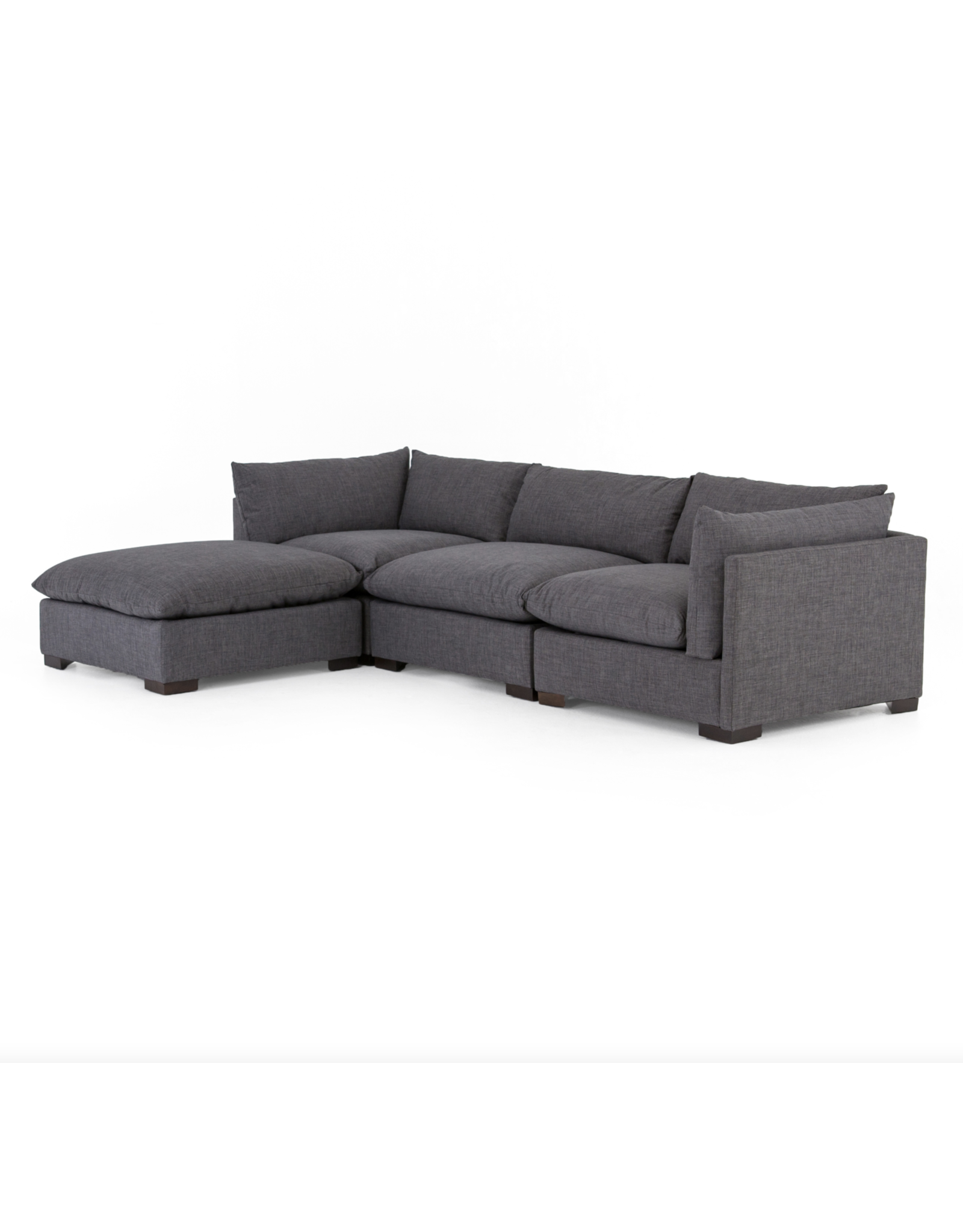 Westwood 3-Pc Sectional with Ottoman in Bennett Charcoal