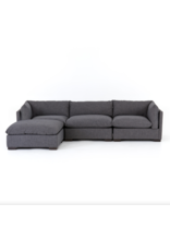 Westwood 3-Pc Sectional with Ottoman in Bennett Charcoal