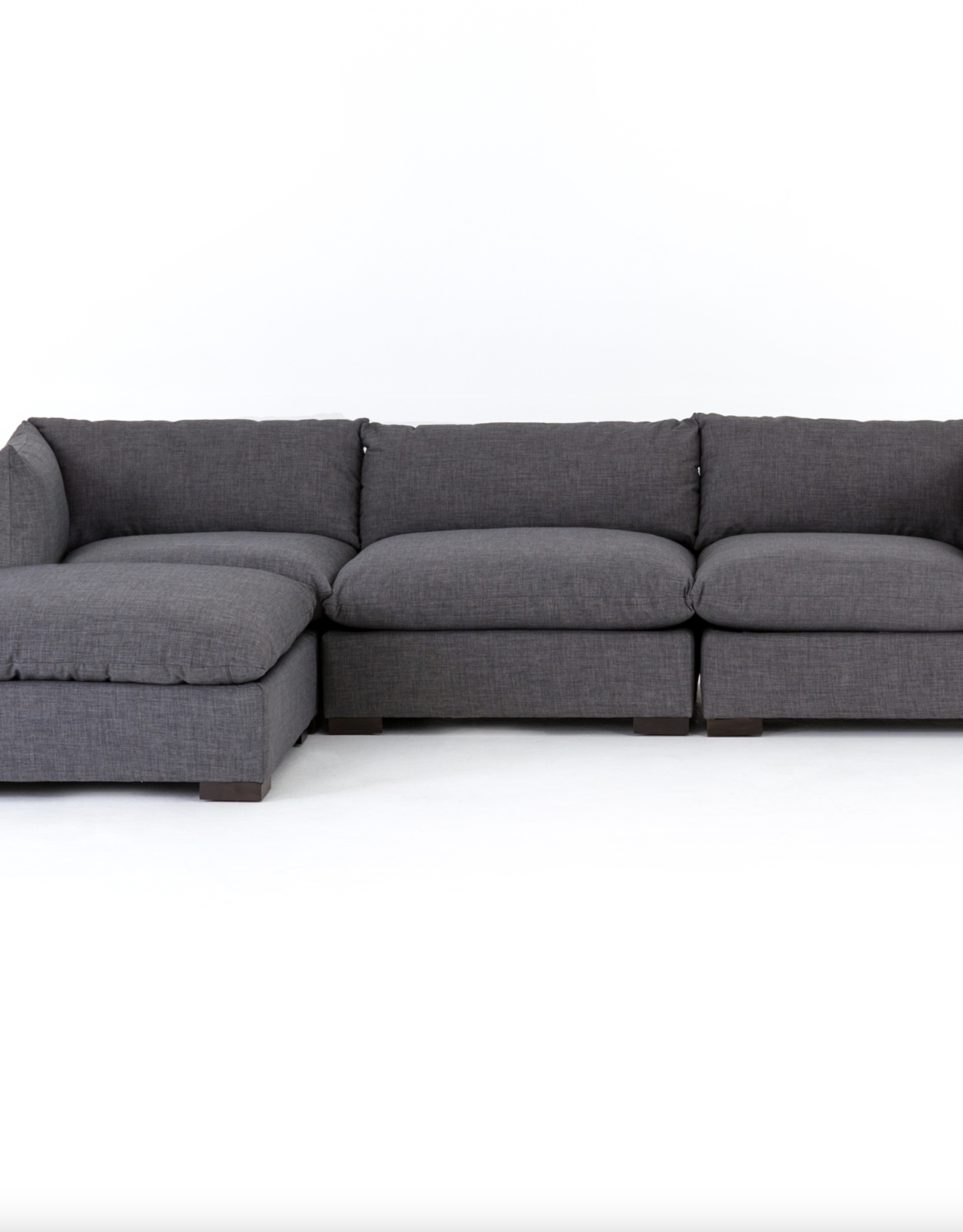 Westwood 3-Pc Sectional with Ottoman in Bennett Charcoal