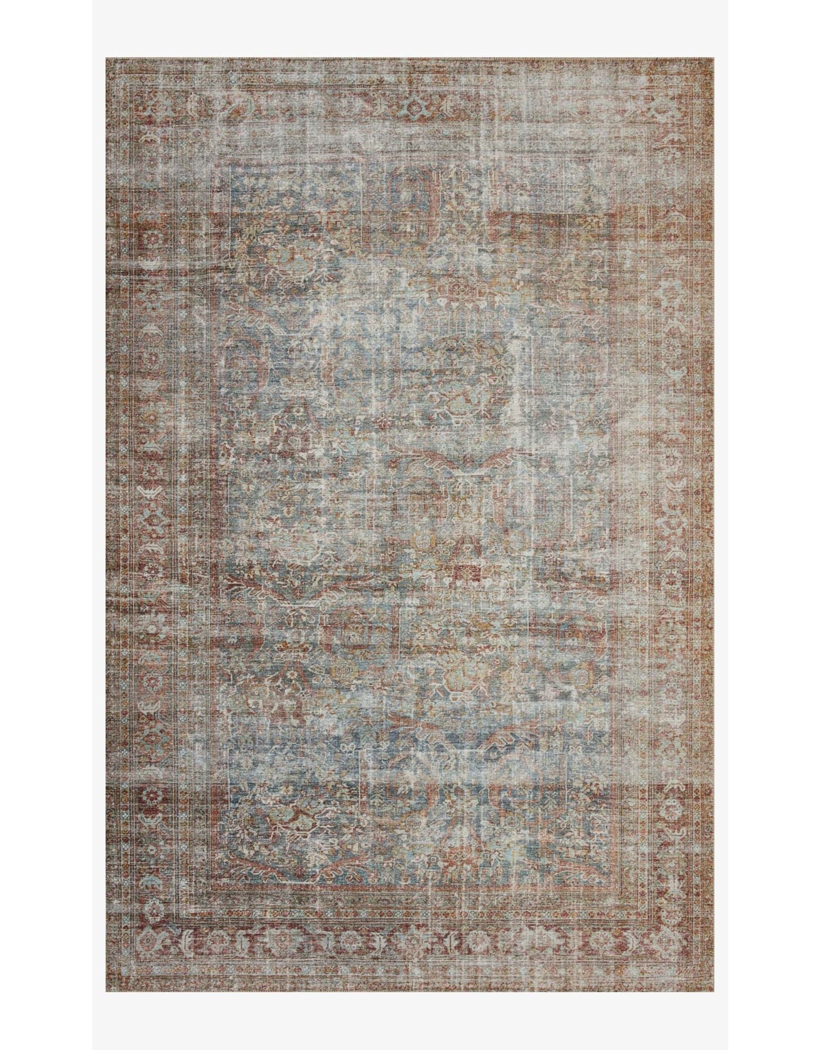 Chris Loves Julia x Loloi Jules Rug JUL-05 Lagoon / Brick