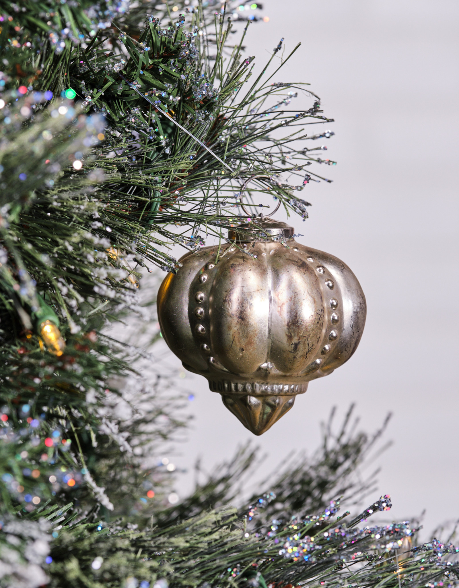 Sharp Matte Silver Ornament