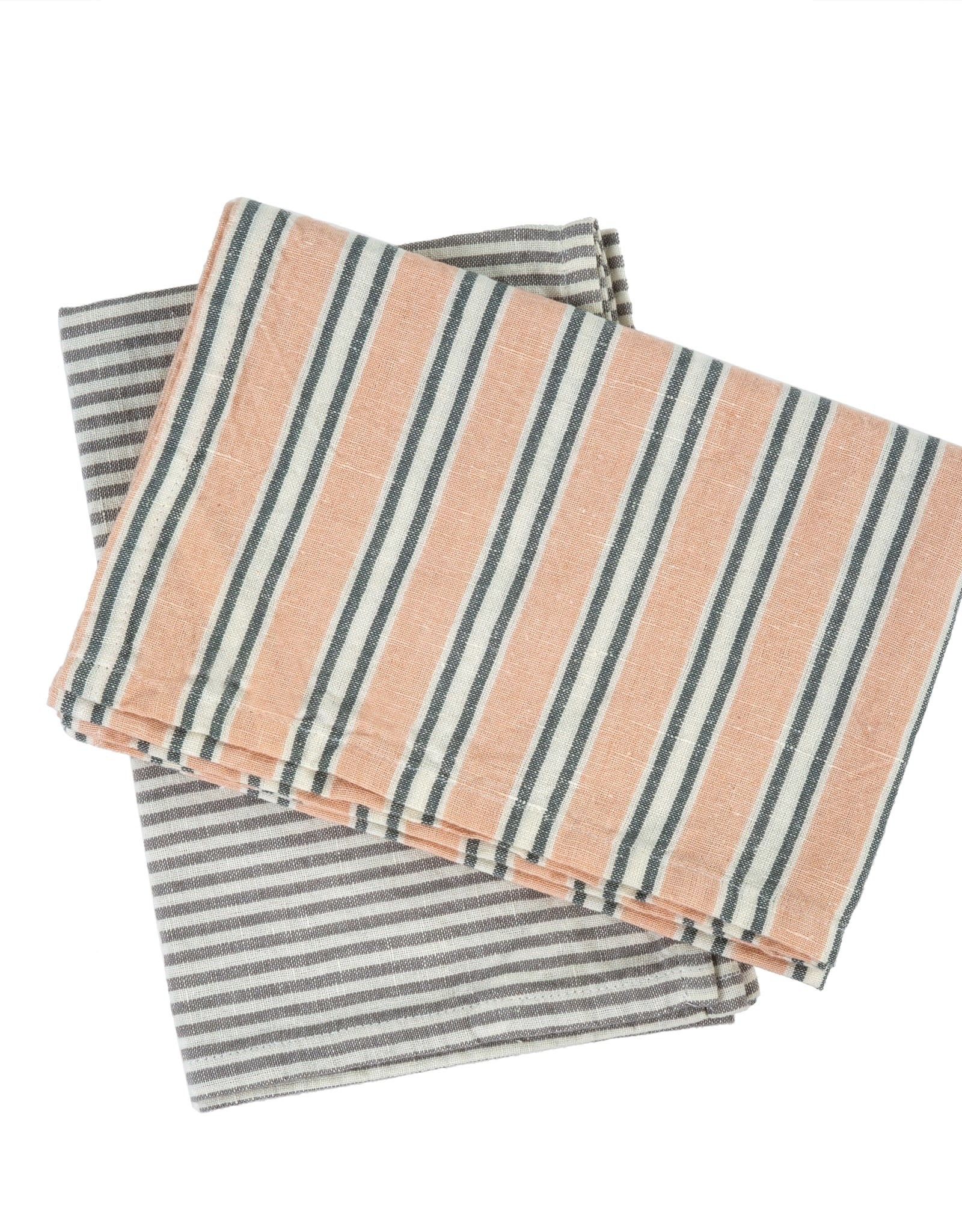 French Linen Tea Towels S/2 Pink