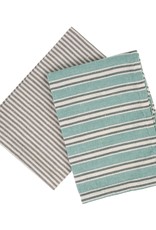 French Linen Tea Towels S/2 Turquoise