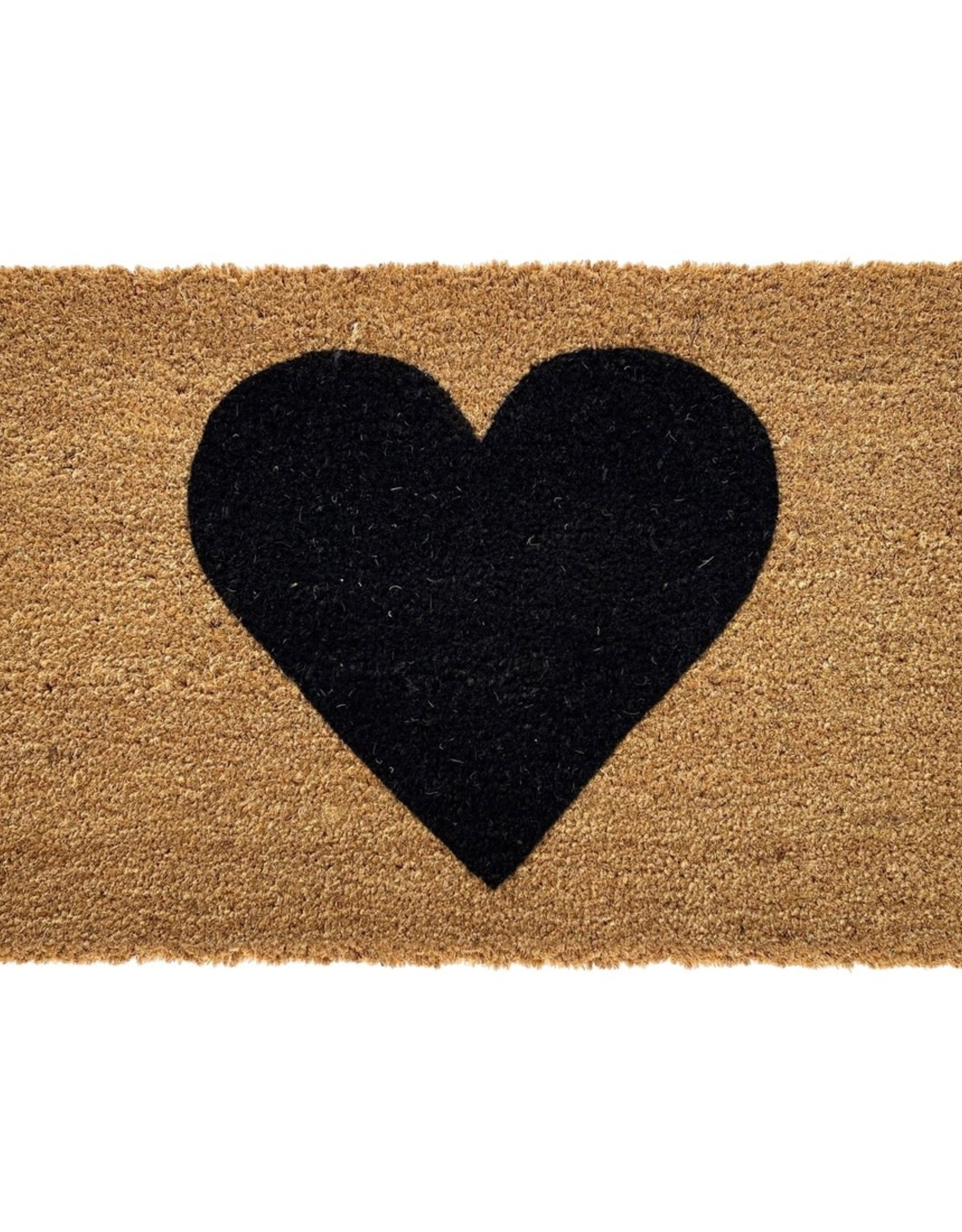 Black Heart Doormat 24x36
