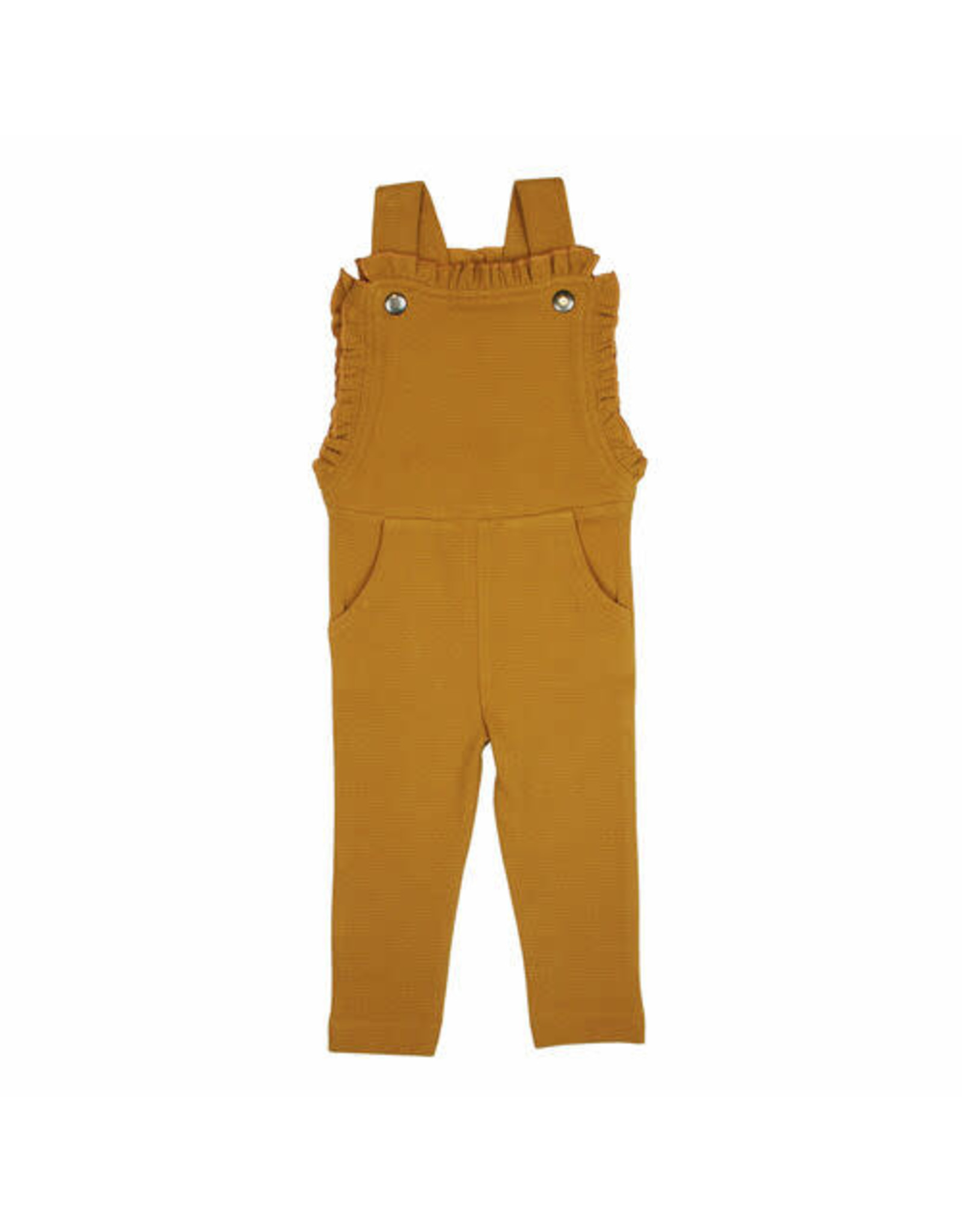 Corduroy Ruffle Romper in Butterscotch