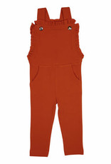 Corduroy Ruffle Romper in Paprika