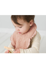 Organic Reversible Lace Ruffle Bib in Rosewater