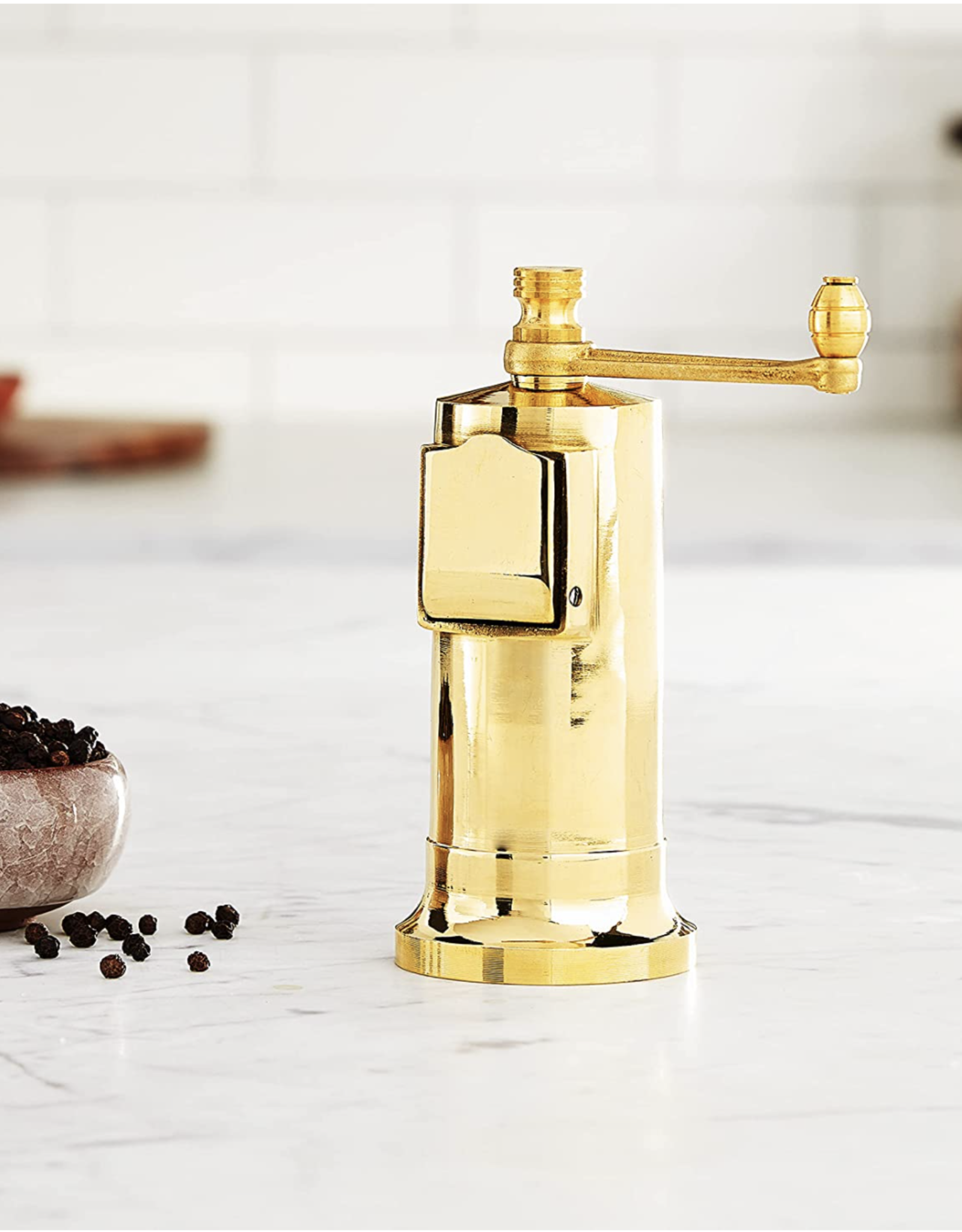 5" Chef's Mate Brass Pepper Mill