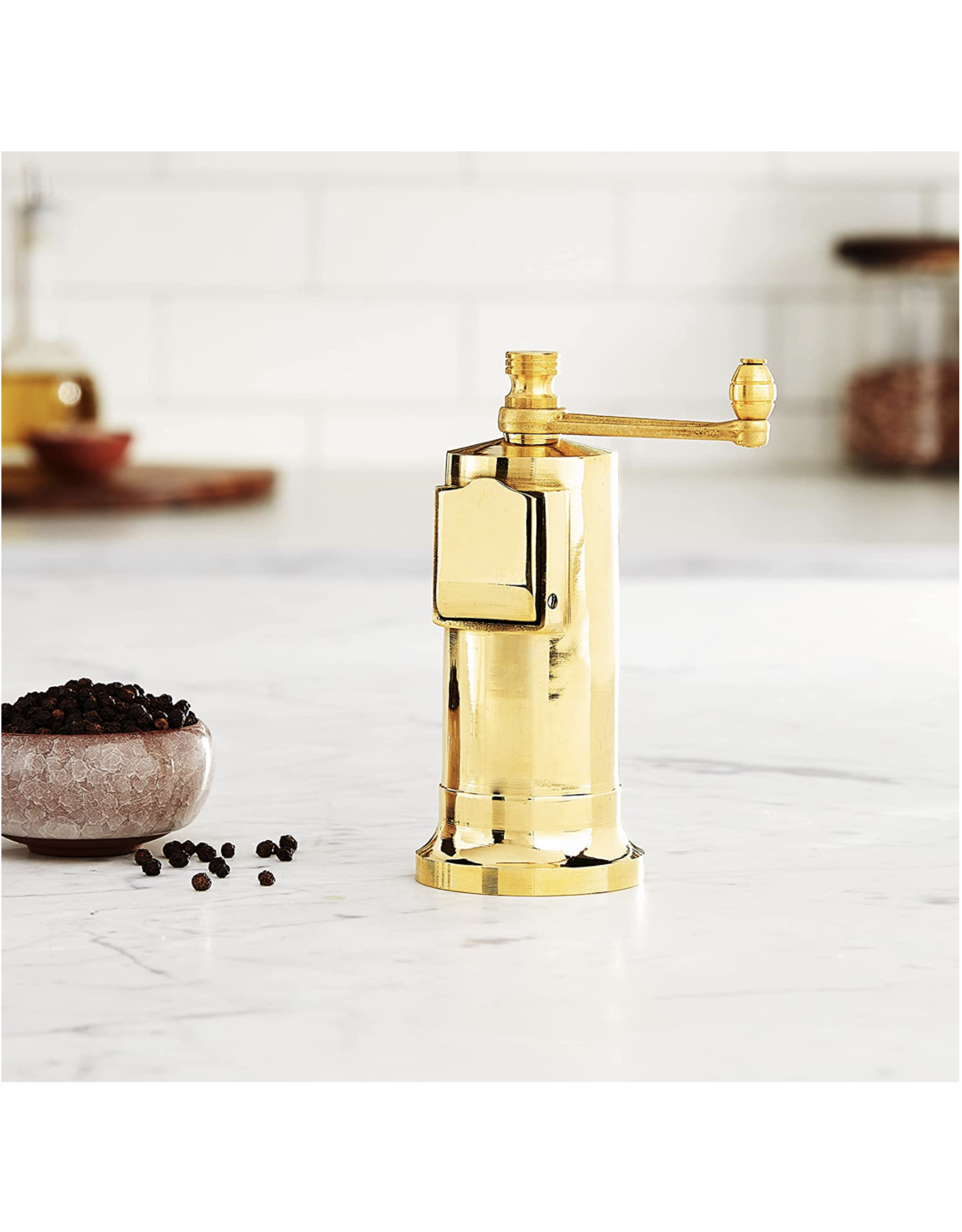 5" Chef's Mate Brass Pepper Mill
