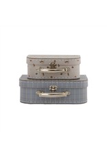 Mini Suitcase - Tiger & Grid, S/2
