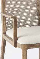 Clara Dining Chair w/ Arms, Light Brown