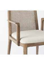 Clara Dining Chair w/ Arms, Light Brown