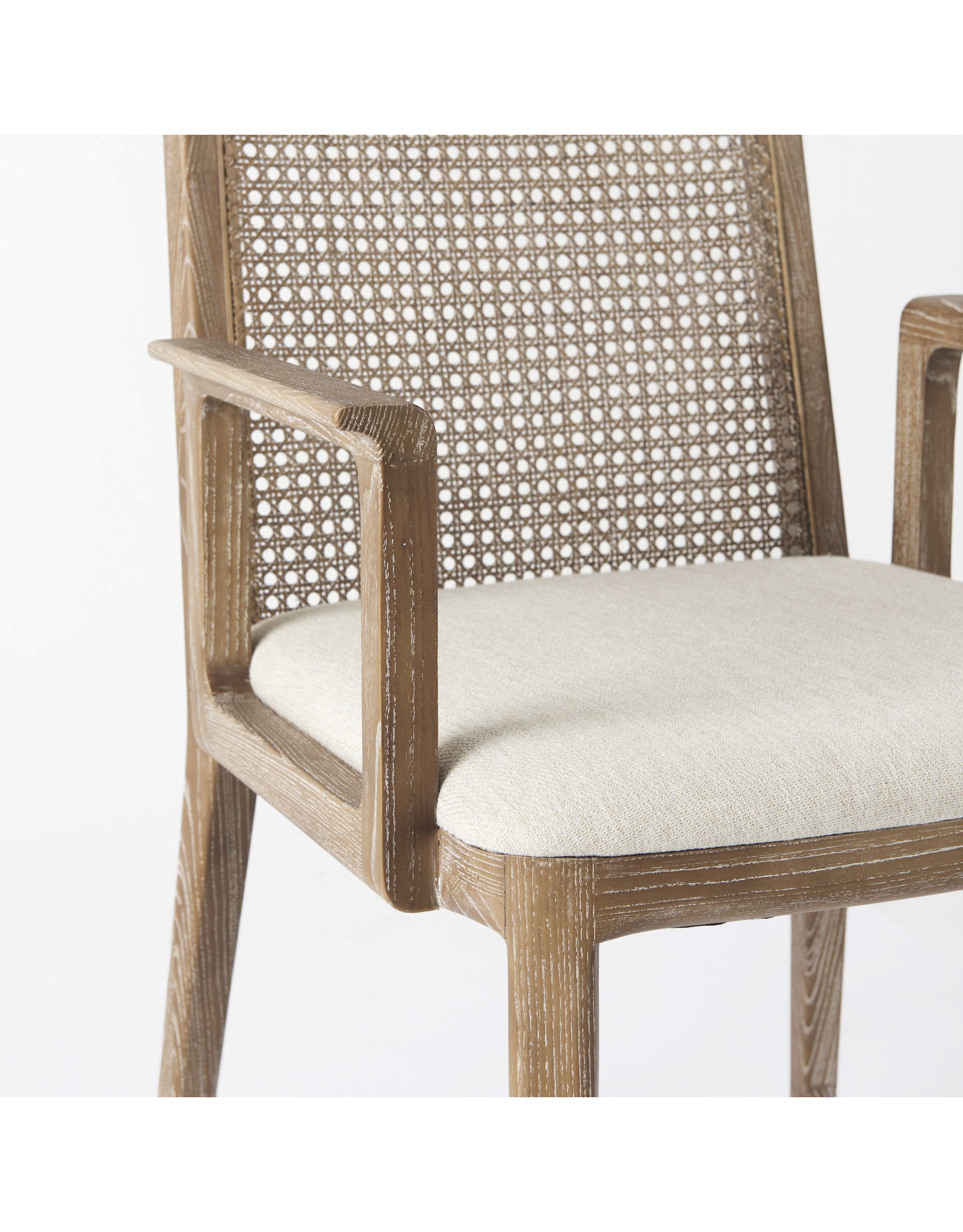 Clara Dining Chair w/ Arms, Light Brown