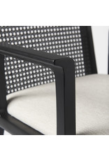 Clara Dining Chair w/ Arms, Black