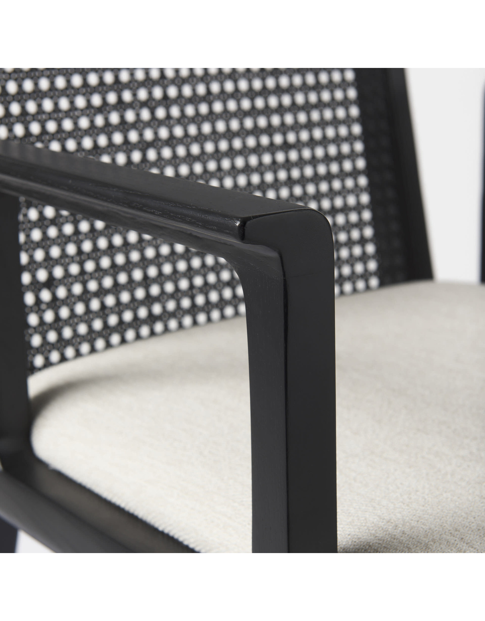 Clara Dining Chair w/ Arms, Black
