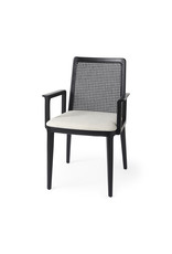 Clara Dining Chair w/ Arms, Black