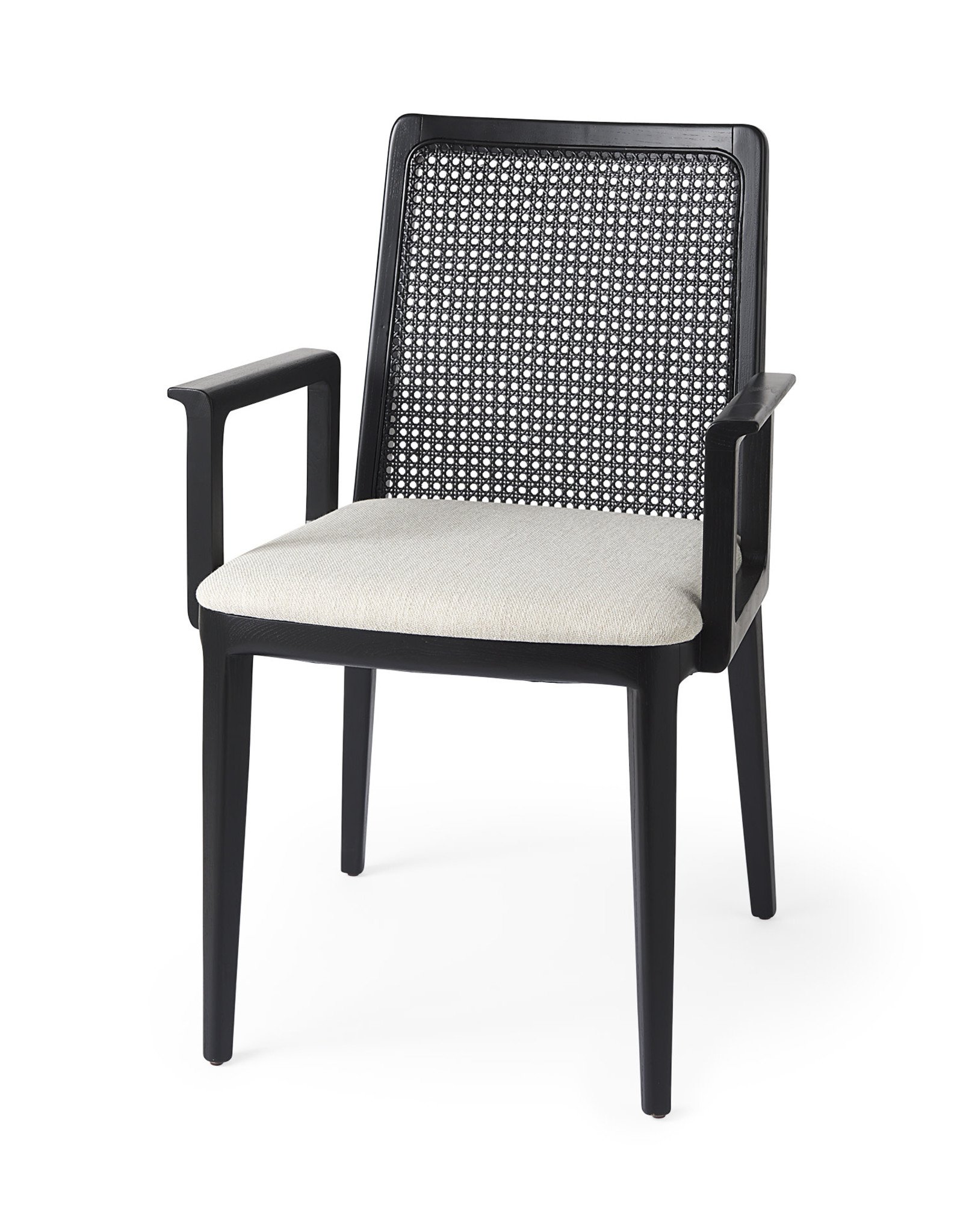 Clara Dining Chair w/ Arms, Black