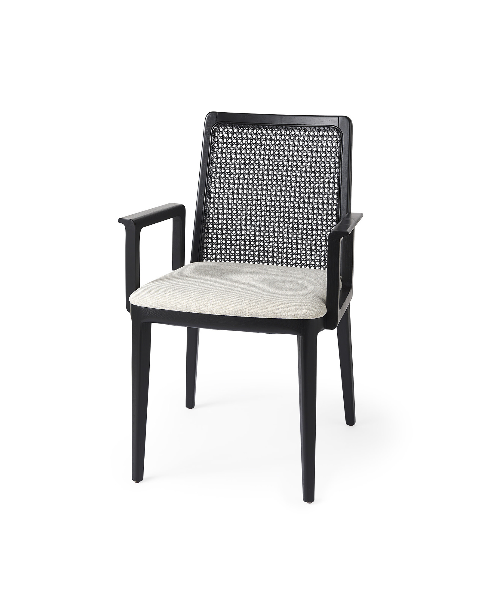 Clara Dining Chair w/ Arms, Black