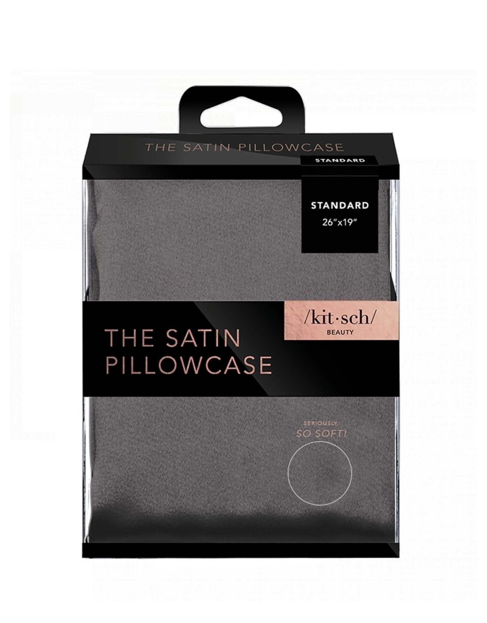 Satin Pillowcase, Charcoal - Standard