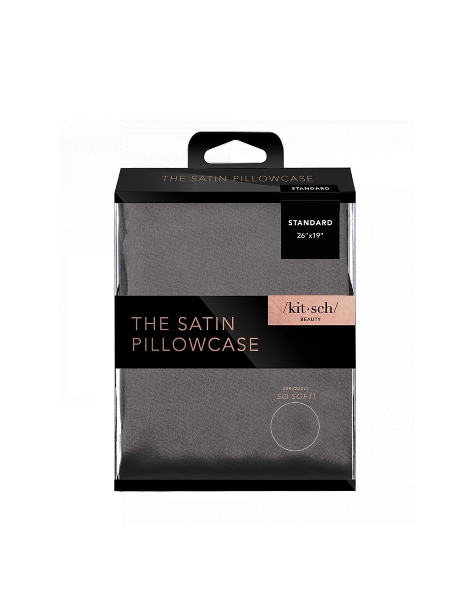 Satin Pillowcase, Charcoal - Standard