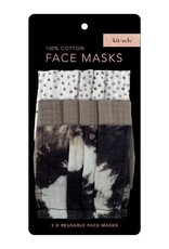 Cotton Mask 3pc Set - Neutral