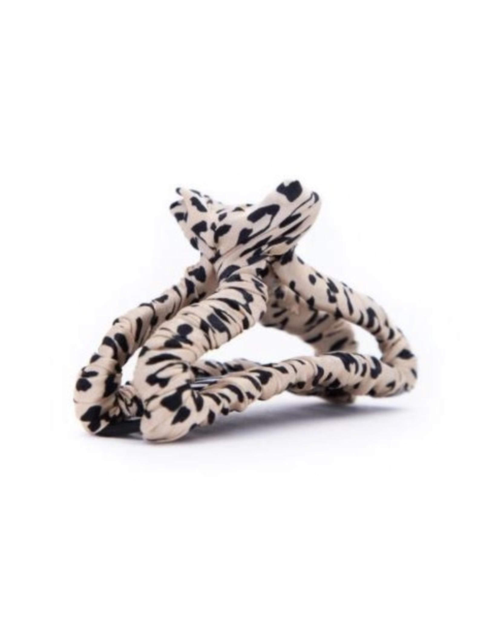 Satin Wrapped Claw Clip - Leopard