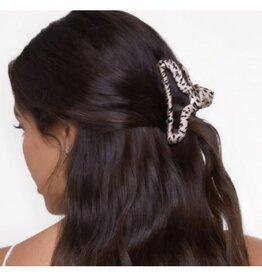 Satin Wrapped Claw Clip - Leopard