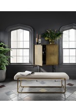 Sled Bench in Thames Cream