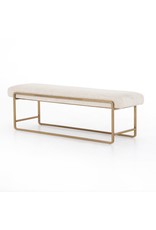 Sled Bench in Thames Cream