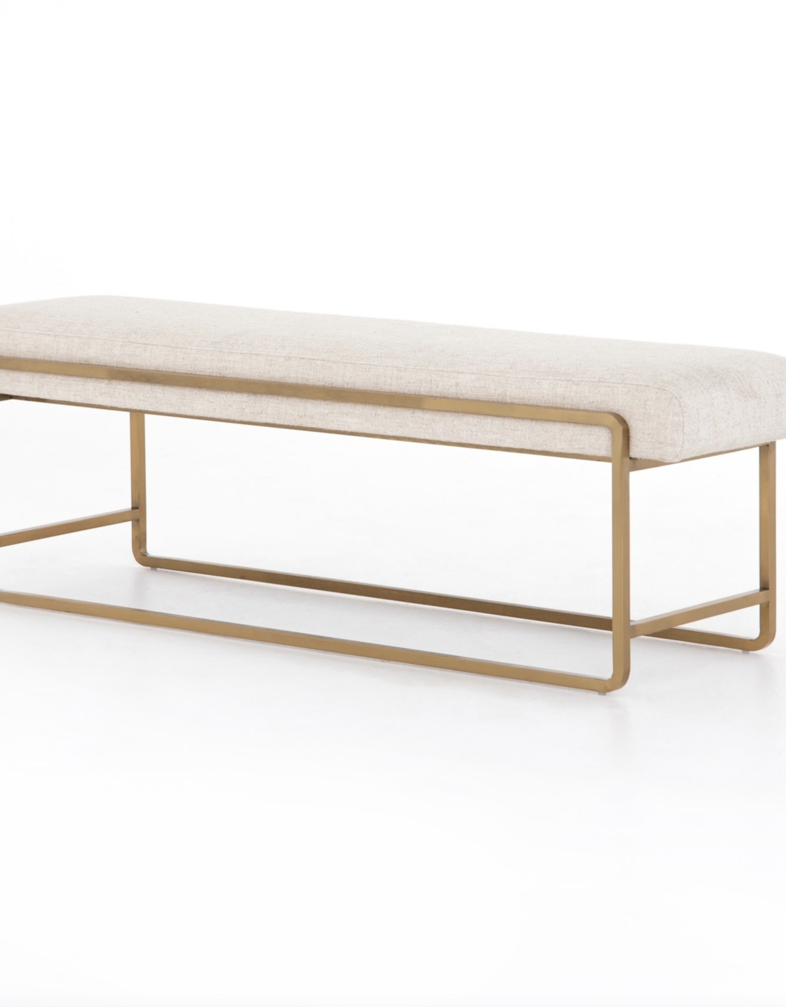 Sled Bench in Thames Cream