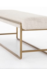 Sled Bench in Thames Cream