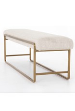 Sled Bench in Thames Cream
