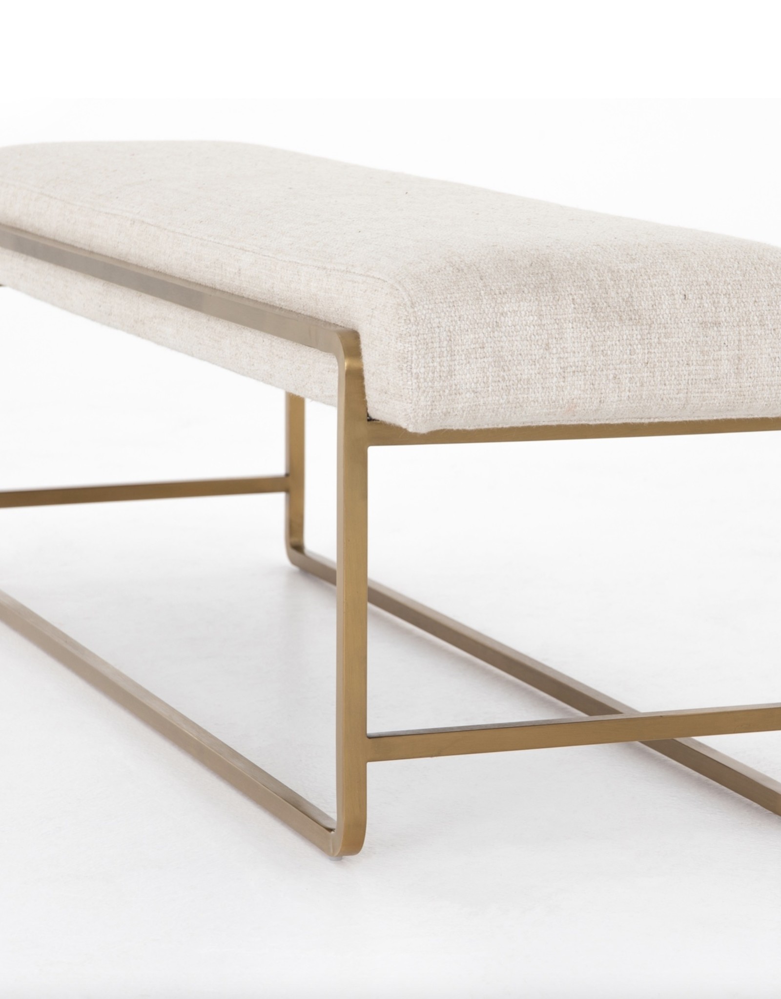 Sled Bench in Thames Cream