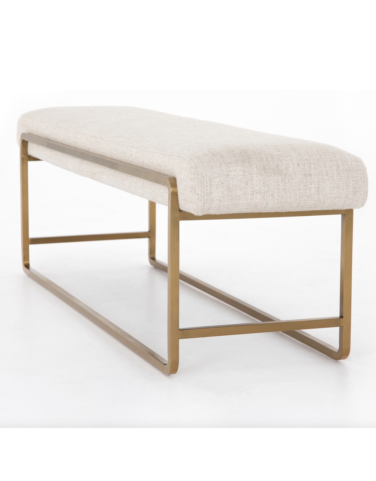 Sled Bench in Thames Cream