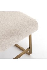 Sled Bench in Thames Cream