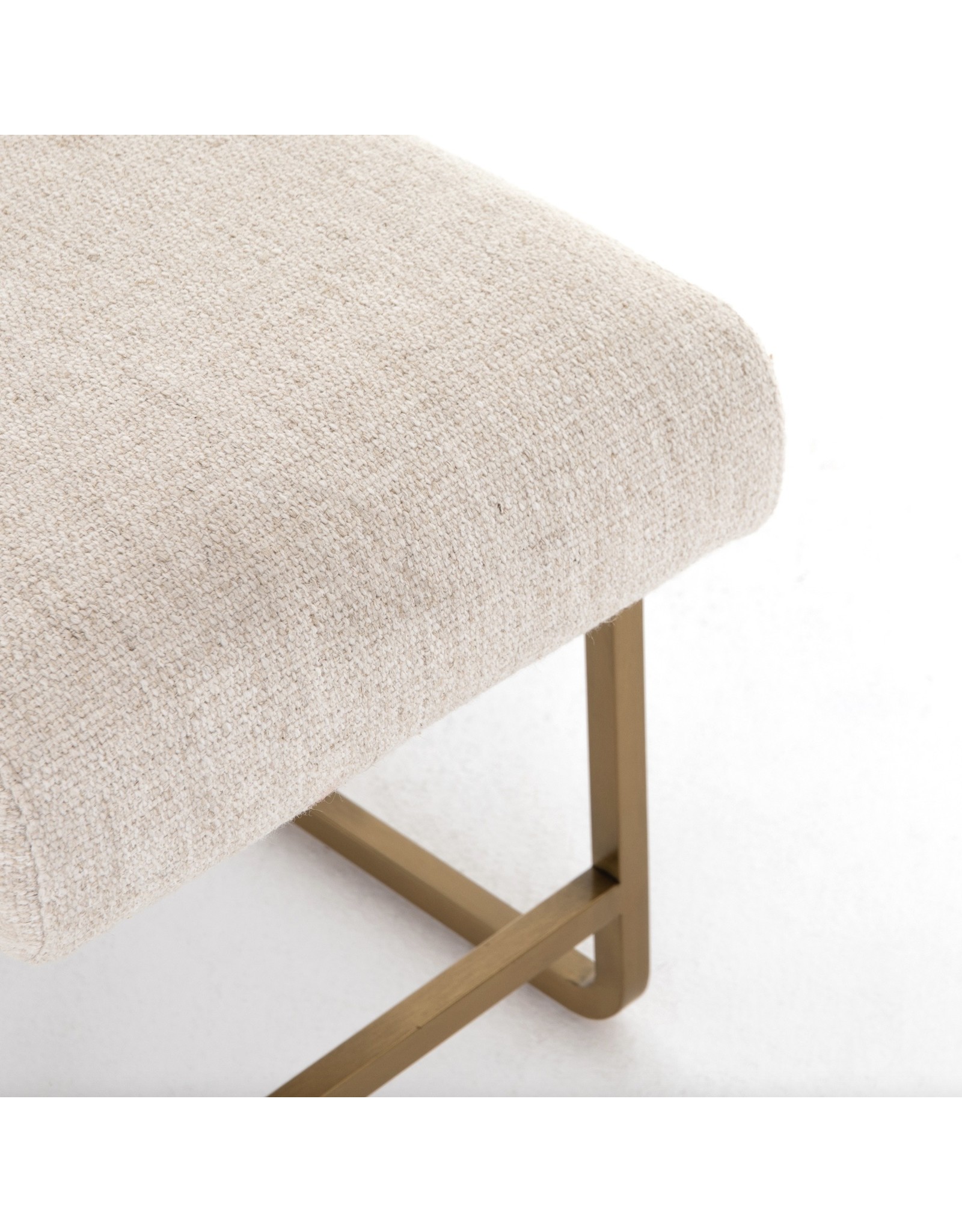 Sled Bench in Thames Cream
