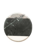 Round Marble Cheese/Cutting Board, Grey, Black & White