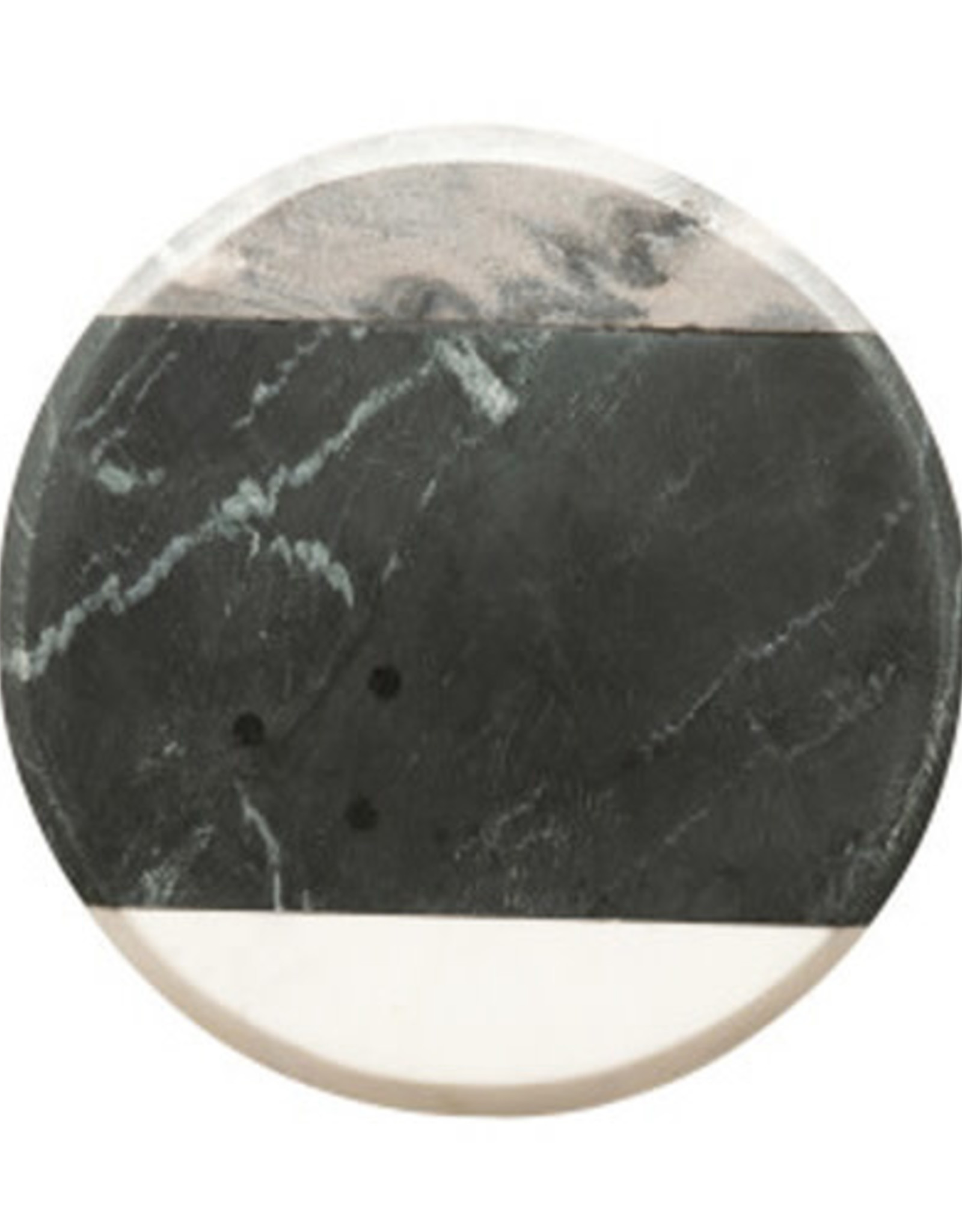 Round Marble Cheese/Cutting Board, Grey, Black & White