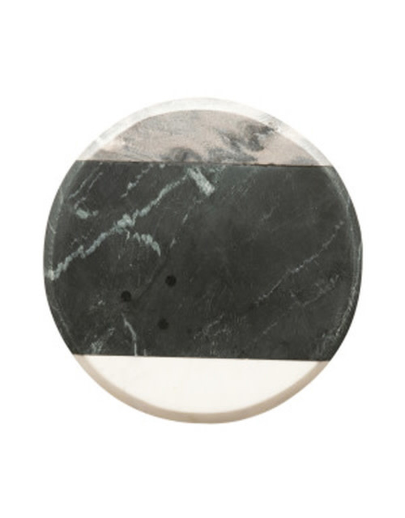 Round Marble Cheese/Cutting Board, Grey, Black & White