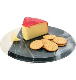 Round Marble Cheese/Cutting Board, Grey, Black & White