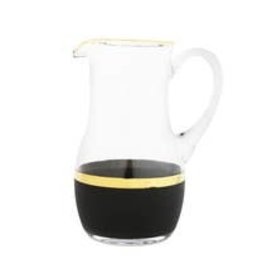 Pitcher With Black And Gold Design