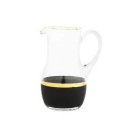 Pitcher With Black And Gold Design